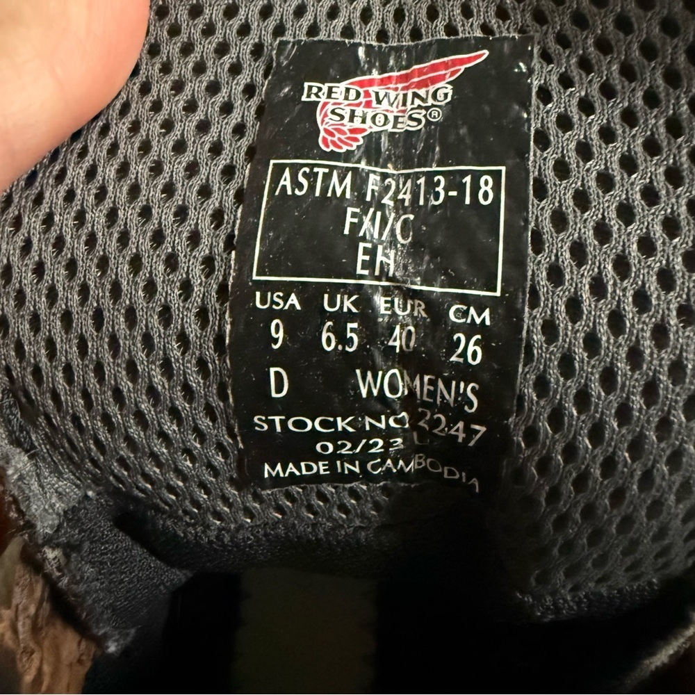Red Wing work boots King Toe Waterproof leather brown Safety Toe boots  9 - Picture 3 of 12